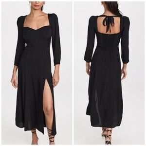 NWT Reformation Mara Long Sleeve Dress Black Size 6